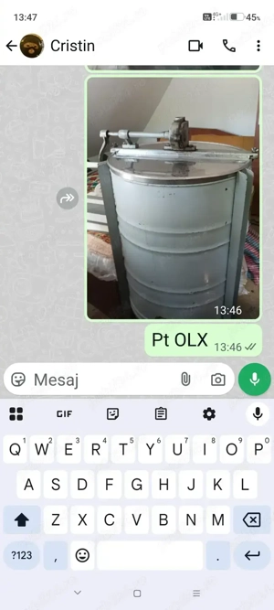 Centrifuga apicola manuală 