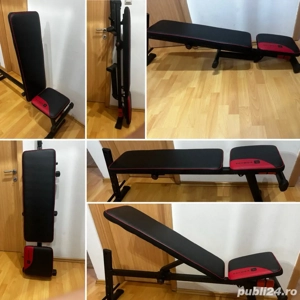 Banca fitness pliabilă  - piept (drept   înclinat   declinat) - abdomene  - umeri 