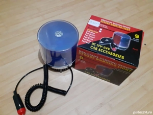 Girofar albastru tip flash, 12-24v - imagine 5