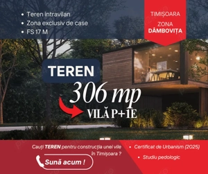 Teren P+1E zona rezidentiala Dambovita | 306 mp | FS 17m | langa Mall Shopping City