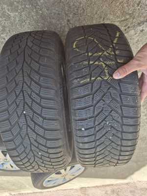 Set 4 roți r16 jante de tabla originale vw cu anvelope iarnă 205 55r16 stare foarte bună p - imagine 10