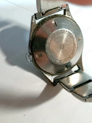 ceas vintage JUNGHANS cal J93 1, 17 rubine, brățară Kiefer, anii '50 - imagine 3