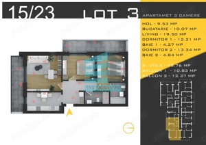 Apartament Generos 3 Camere 97 Mp, Zona Pallady, Metrou - imagine 8