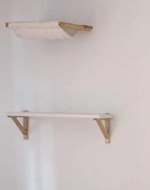 Hamac din pluș pentru pisica cu fixare pe perete - imagine 2