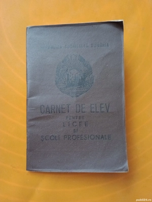 Carnet de elev 2, din timpul comunismului