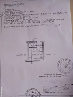Garsonieră de vănzare, în bloc reabilitat în orașul Plopeni