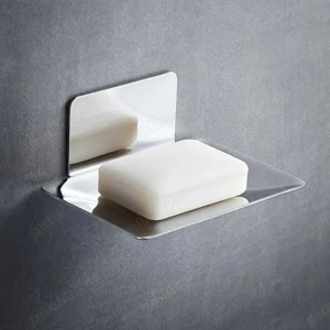 Sapuniera de inox argintiu sau negru masiv cu scurgere sistem fixare lipire sau șurub - imagine 4