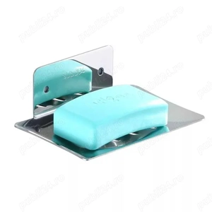 Sapuniera de inox argintiu sau negru masiv cu scurgere sistem fixare lipire sau șurub