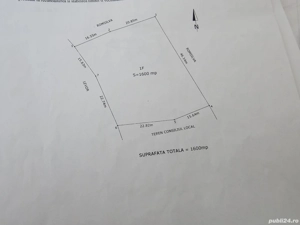 Proprietar-vand teren 1600 mp