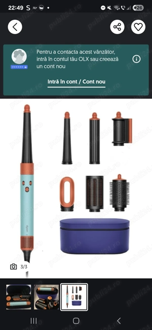 Caut să cumpăr capetele pentru ondulare Dyson cele subțiri pentru modelul din imagine 