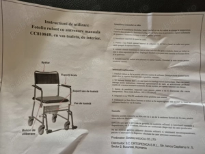 Scaun cu rotile cu vas de toaleta - imagine 5