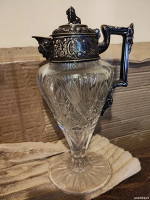 carafa antika argint si cristal