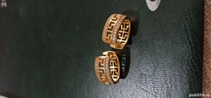 Cercei argint aurit model Versace - imagine 2