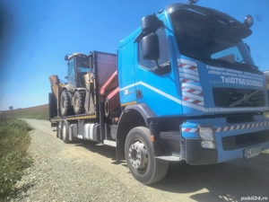 transport auto utilaje cu macara  - imagine 2