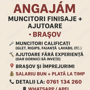 Muncitori finisaje interioare