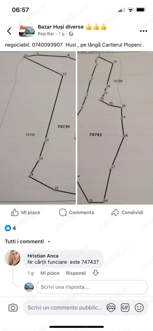 Vând teren extravilan Huși