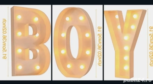 Litere volumetrice luminoase BOY 