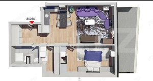 Comision 0! Apartament 2 camere, Bloc Nou, Petrom Calea Baciului