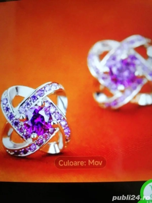 Inel. De cupru elegant placat cu aur de 18k - imagine 3