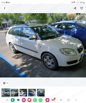 Bara fata faruri capota trager Skoda fabia 2009 - imagine 3