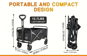 carucior camping pliabil bagaje