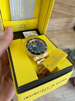 Invicta Pro Diver 40mm Gold automatic japonez Seiko NH35A Diver 200m - imagine 5