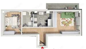 Comision 0!Apartament 2 camere, confort sporit,Bloc Nou,Petrom Calea Baciului - imagine 2