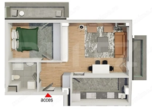 Apartament 2 camere, confort sporit,Bloc Nou,Petrom Calea Baciulu