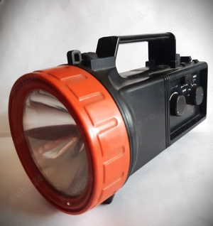 radio vintage am   fm, cu lanternă, sirenă și lumină intermitentă