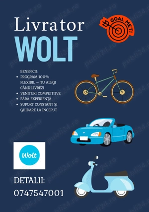 Caut livrator (bicicletă sau mașină)