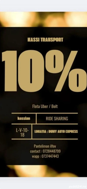 Flota Uber   Bolt 10%