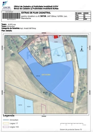 Investitie 6870mp Teren intravilan Glina - Autostrada A2, A0 - imagine 2