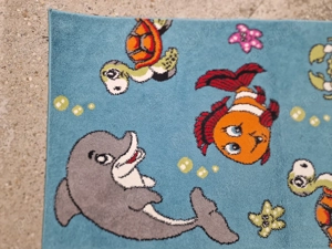 Covor Camera Copii Model Animalute Marime 80 x 150 cm, Albastru