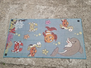 Covor Camera Copii Model Animalute Marime 80 x 150 cm, Albastru - imagine 5