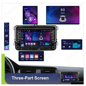 Navigatie Android 2GB RAM + 64GB VW GOLF 5 6 PASSAT B6 CC JETTA Touran Seat Leon Skoda etc - imagine 4