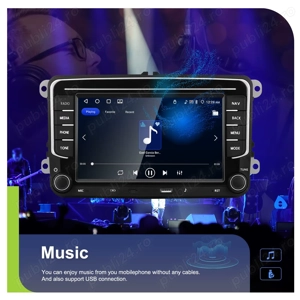 Navigatie Android 2GB RAM + 64GB VW GOLF 5 6 PASSAT B6 CC JETTA Touran Seat Leon Skoda etc - imagine 5