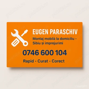 Montaj mobilă rapid și profesionist   Sibiu și împrejurimi