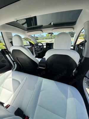 Tesla Model 3 Long Range - bateria mare, 492 cp, interior alb - imagine 7