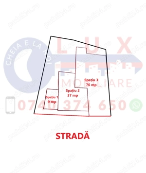 ID 6146   DE VÂNZARE 3 spații comerciale și teren