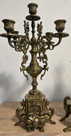 Ceas de semineu mecanic 3 piese Hermle 1978 - imagine 4