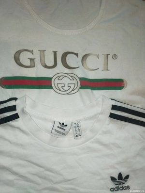 Tricouri din bumbac Gucci si Adidas
