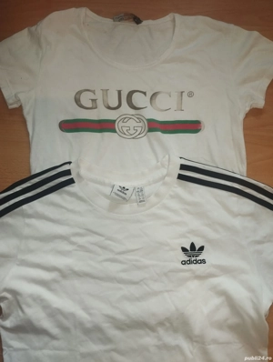 Tricouri din bumbac Gucci si Adidas - imagine 5