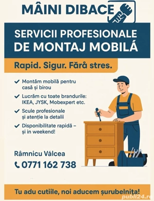 Montaj mobilă Râmnicu Vâlcea