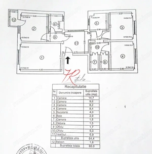Vanzare apartament 4 camere Teiul doamnei,