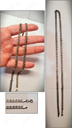 Lant vechi din argint, model unisex