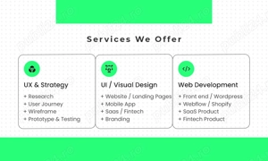 Website solution ( ux & strategy,ui   visual design , web development )