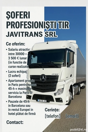 Angajăm șoferi de camion pe comunitate