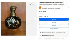 Lampe Berger 1962 (Decor main   France FN) - imagine 5