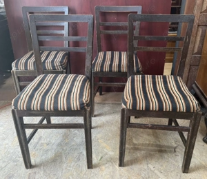 Set 4 Scaune Vintage; Scaun cu cadru din lemn si sezut tapitat