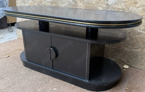 Comoda Vintage Stil Artdeco; Masa din lemn cu blat 119x59 cm - imagine 4